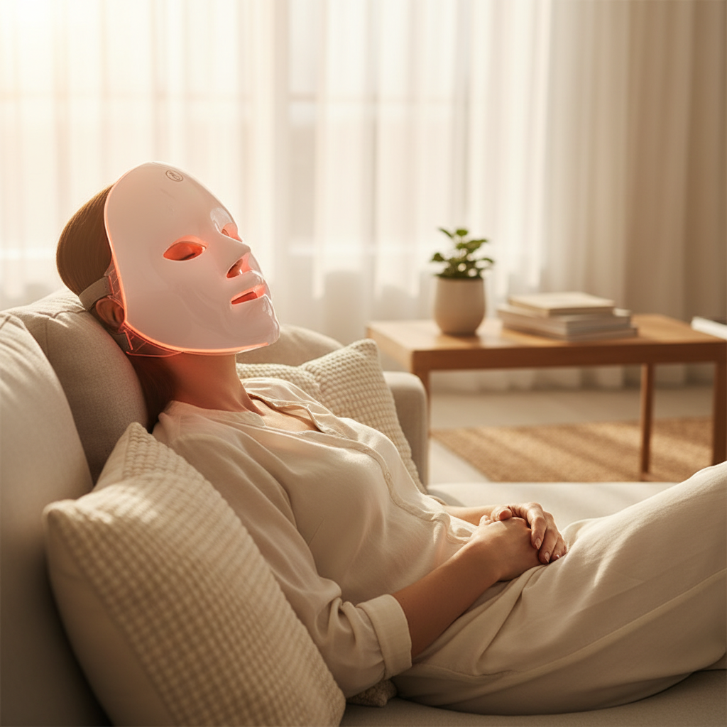 Wireless 7 Colors LED Face Beauty Machine Photon Facial Neck Skin Tighten Rejuvenation Facial Neck Mask